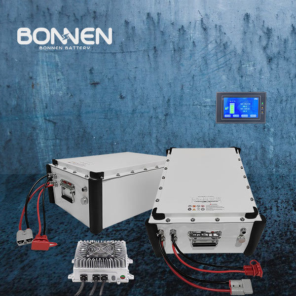 96V 4.8KWH 50Ah Bateria de Li-Ion Boat Pacote Remote Monitor LCD Alumínio Case